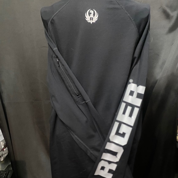 GoWild Ruger Quarter Zip Pullover‎ Jacket Mens Medium Black Long Sleeve - Picture 2 of 3